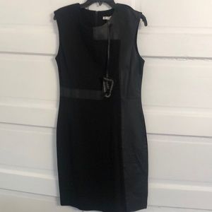 Black My Tribe dress with Leather Accents